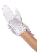 Leg Avenue Kinder Satin Handschuhe weiß