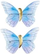Souza Karneval Haarklammer Schmetterling blau - 2 Stück auf Karte
