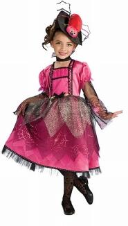 Karneval Halloween Mädchen Kostüm Spinne Miss Spider