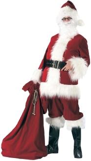 Weihnachtsmann Kostüm Luxus burgund