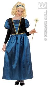 Karneval Mädchen Kostüm Prinzessin blau