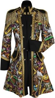 Thetru Karneval Damen Kostüm Jacke Frack Brass Band