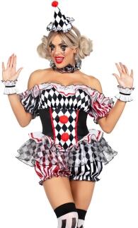 Leg Avenue Karneval Halloween Damen Kostüm Darling Harlekin