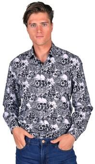 Thetru Karneval Herren Party Hemd Skull