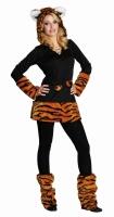 Karneval Damen Kostüm Kuschel Tiger