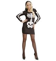 Karneval Halloween Damen Kostüm Glamour Skelett