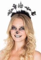 Karneval Halloween Haarreif Glitzer schwarz