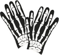 Karneval Halloween Skelett Handschuhe für Kinder