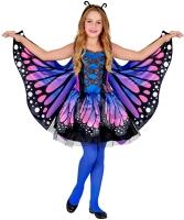 Karneval Mädchen Kostüm Schmetterling blau