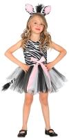 Karneval Mädchen Kostüm Set Zebra