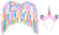 Souza Karneval Flügel-Set Einhorn für Kinder pastell