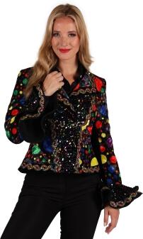 Thetru Karneval Damen Kostüm Jacke Konfetti