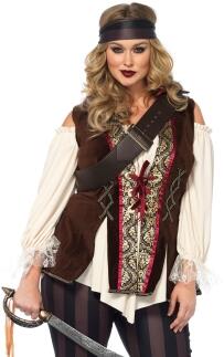 Leg Avenue Karneval Halloween Damen Kostüm Piratin Blackheart XXL