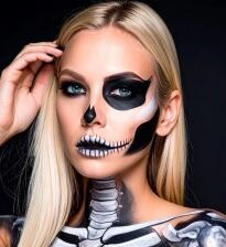 Widmann Halloween Karneval Make-up schwarz wei&szlig;