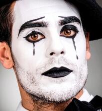 Widmann Halloween Karneval Make-up schwarz wei&szlig;