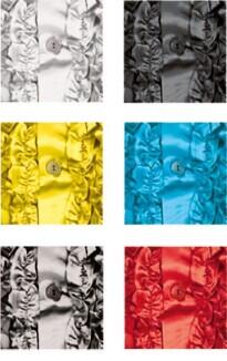 Karneval Herren Rüschenhemd silber