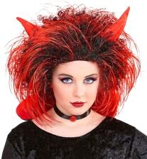 Halloween Karneval Kinder Per&uuml;cke Teufel