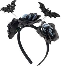 Souza Halloween Karneval M&auml;dchen Diadem Flederm&auml;use schwarz