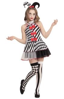 Karneval Mädchen Kostüm Miss Harlekin