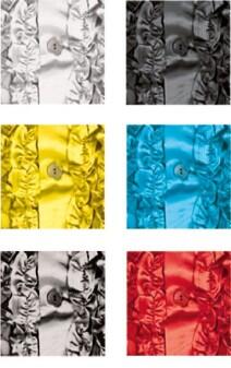 Karneval Herren Rüschenhemd silber