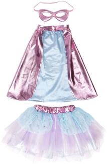 Karneval Mädchen Kostüm Super-Duper rosa hellblau