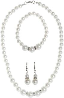 Karneval 20er Jahre Schmuck Set Perlen mit Strass