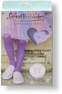 Great Pretenders Kinder Strumpfhose Netz mit Strass lila