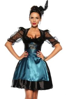 Oktoberfest Damen Kostüm Dirndl Pfau