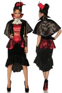 Karneval Halloween Damen Kostüm Samt Vampir