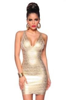 Partykleid Bandage Shape gold