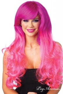 Leg Avenue Karneval Damen Langhaar Perücke fuchsia