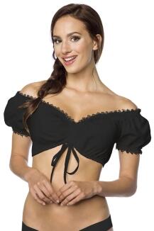 Oktoberfest Dirndl Bluse schulterfrei schwarz