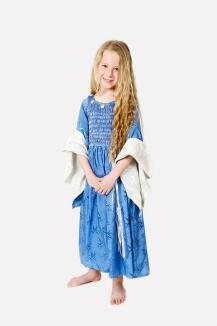 Karneval Mädchen Kostüm Mittelalter Hofdame blau