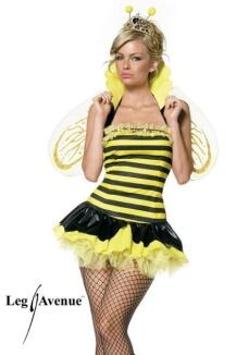 Leg Avenue Damen Kostüm Biene Queen Bumble Bee