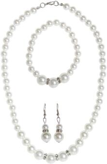 Karneval 20er Jahre Schmuck Set Perlen mit Strass