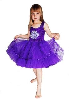 Karneval Mädchen Kostüm Ballerina Flower violett