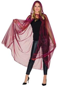 Karneval Halloween Glamour Cape Umhang rot