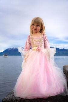 Karneval Mädchen Kostüm Prinzessin Pink Rose