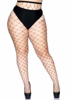 Leg Avenue Damen Strumpfhose Netz grobmaschig schwarz XL