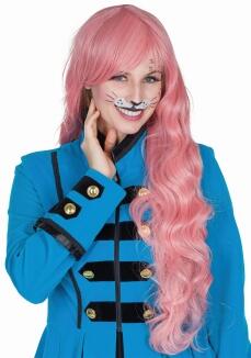 Karneval Damen Langhaar-Perücke Novalee rosa