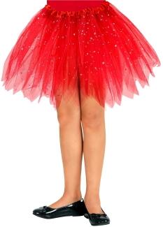 Widmann Kinder Tutu Glitzer rot