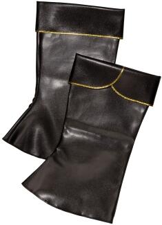 Karneval Stiefelüberzieher in Lederoptik schwarz