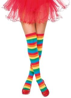 Karneval Damen Strümpfe Regenbogen