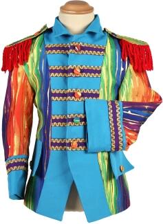 Thetru Karneval Kinder Kostüm Jacke Frack Rainbow Gold