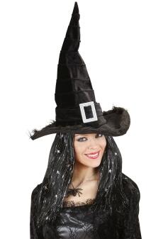 Karneval Halloween Damen Perücke Hexe mit Lame-Fäden