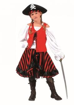 Karneval Mädchen Kostüm Piratin Jacky