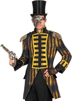 Karneval Halloween Herren Kostüm Frack Jacke Steampunk