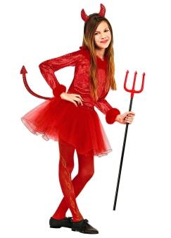 Karneval Halloween Mädchen Kostüm Teufel