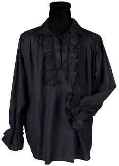 Thetru Karneval Herren Piraten Hemd schwarz