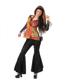 Karneval Damen Kostüm Hippie Disco